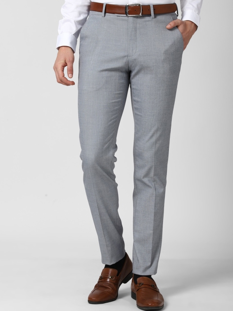 

Peter England Men Grey Slim Fit Formal Trousers