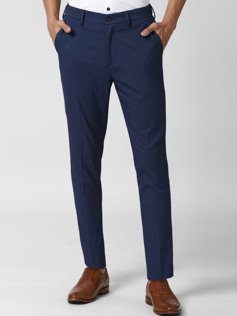 

Peter England Men Navy Blue Formal Trousers