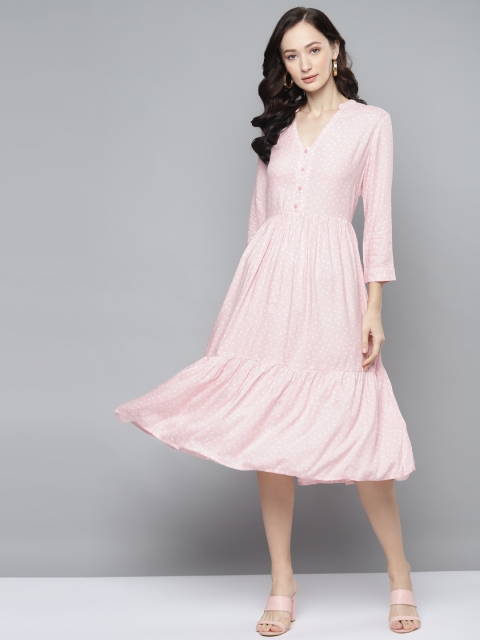 

Femella Women Pink Printed Dress