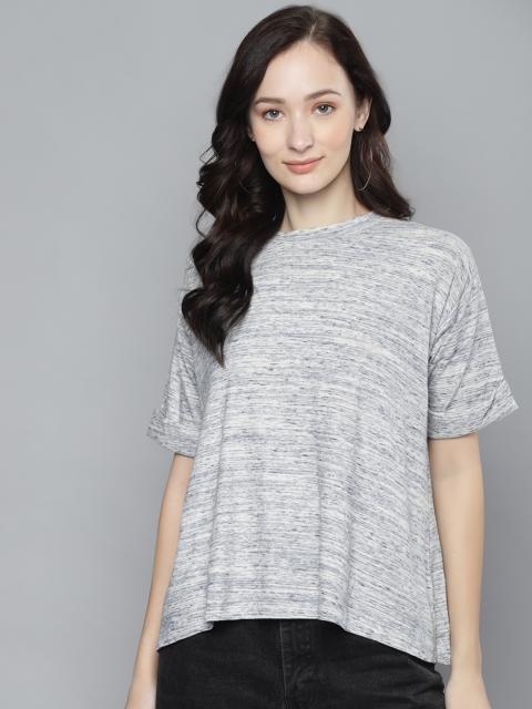 

Femella Grey Melange Regular Top