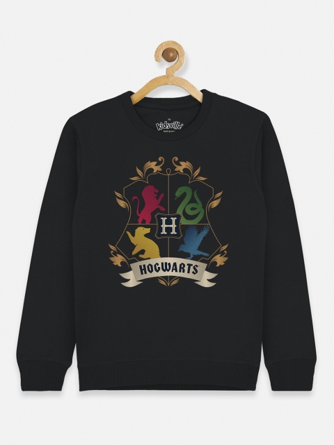 

Kids Ville Girls Black Harry Potter Printed Sweatshirt