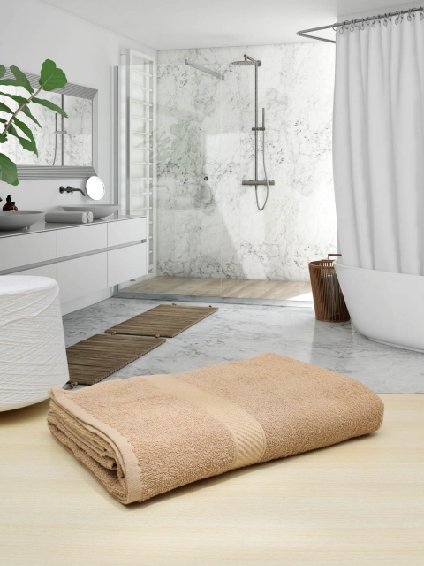 

RANGOLI Unisex Beige Solid 385 GSM Pure Cotton Bath Towel