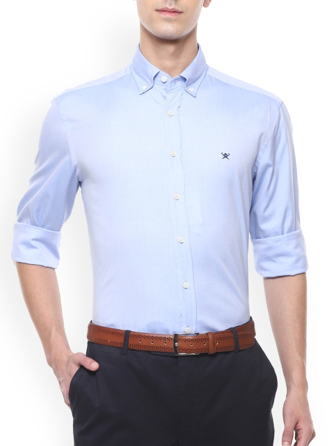 

HACKETT LONDON Men Blue Slim Fit Cotton Opaque Formal Shirt