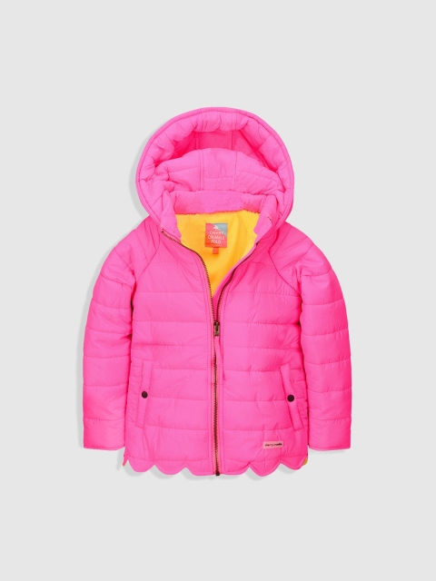 

Cherry Crumble Girls Pink Windcheater Puffer Jacket
