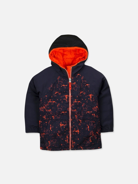 

Cherry Crumble Unisex Kids Navy Blue Floral Lightweight Padded Jacket