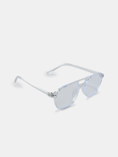 

FUZOKU Unisex Transparent Solid Full Rim Rectangle Frames