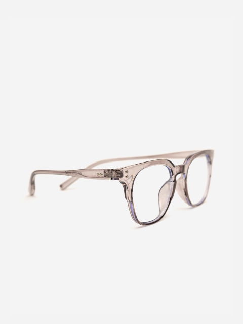 

FUZOKU Unisex Transparent Solid Full Rim Wayfarer Frames