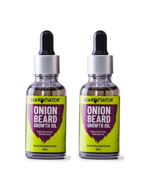 

Beardinator Men Pack of 2 Onion Beard Growth Oil- 30ml, Purple
