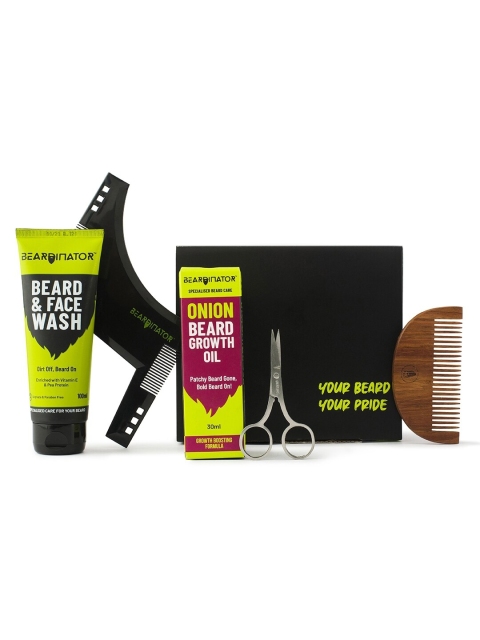

Beardinator Men 5 in 1 Beard Growth & Styling Kit, Pink