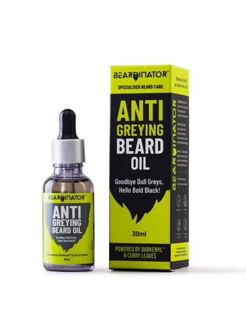 

Beardinator Men Anti Greying Beard Oil- 30ml, Black