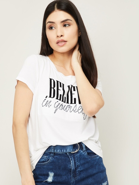 

Fame Forever by Lifestyle Women White Printed T-shirt