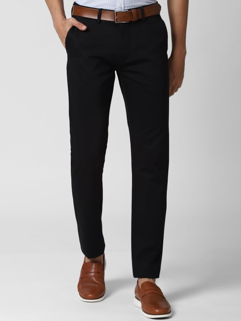 

Peter England Casuals Men Black Slim Fit Pure Cotton Trousers