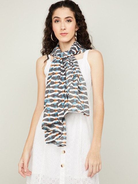 

Ginger by Lifestyle Women Blue & White Striped Stole