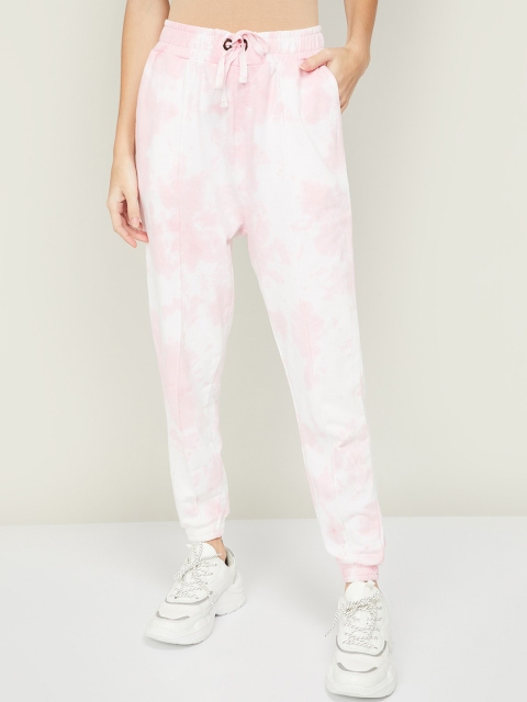 

Ginger by Lifestyle Women Pink Tie and Dye Cotton Joggers