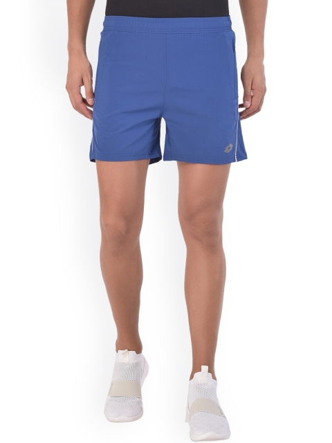 

Lotto Men Navy Blue Solid Mid-Rise Sports Shorts