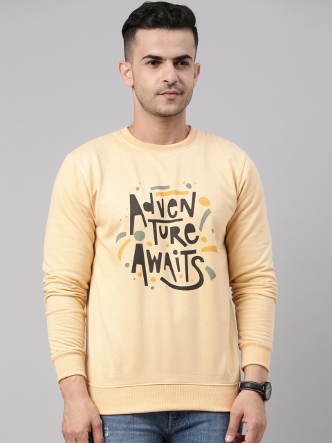 

Bushirt Men Beige Printed Pure Cotton Sweatshirt
