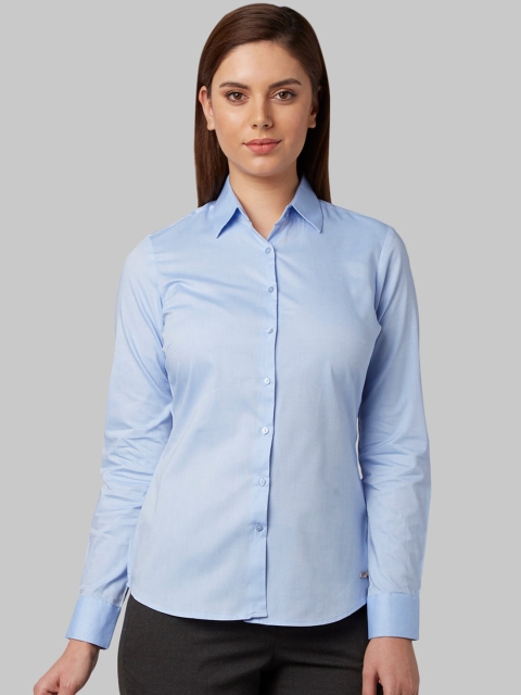 

Park Avenue Woman Blue Opaque Formal Shirt