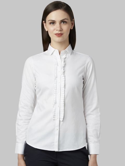 

Park Avenue Woman Women White Opaque Casual Shirt