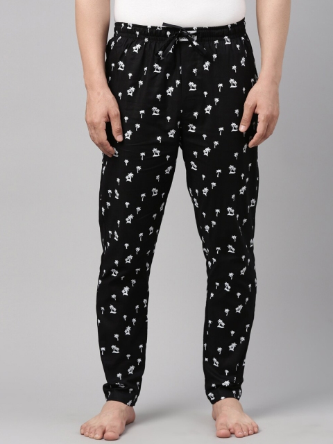 

Bushirt Men Black Printed Lounge Pants