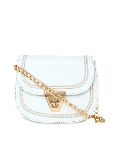 

LEGAL BRIBE White PU Structured Sling Bag