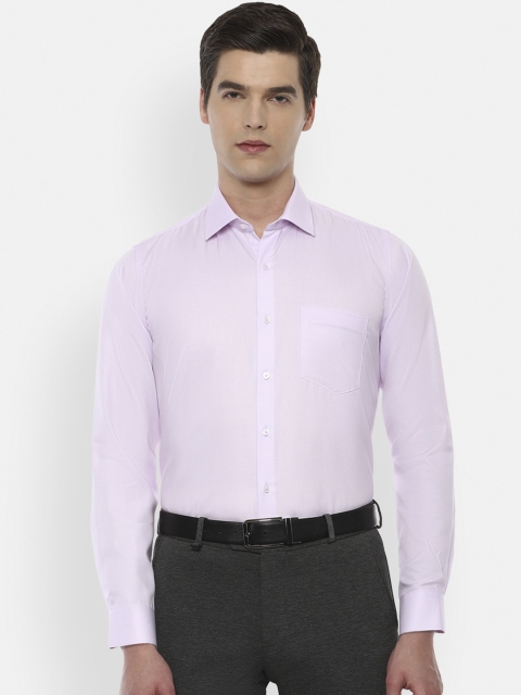 

Van Heusen Men Pink Textured Slim Fit Formal Shirt