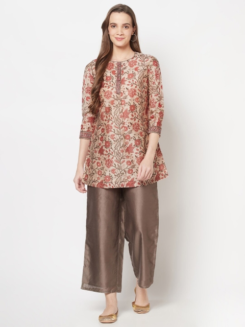 

Fabindia Red & Cream-Coloured Printed Tunic
