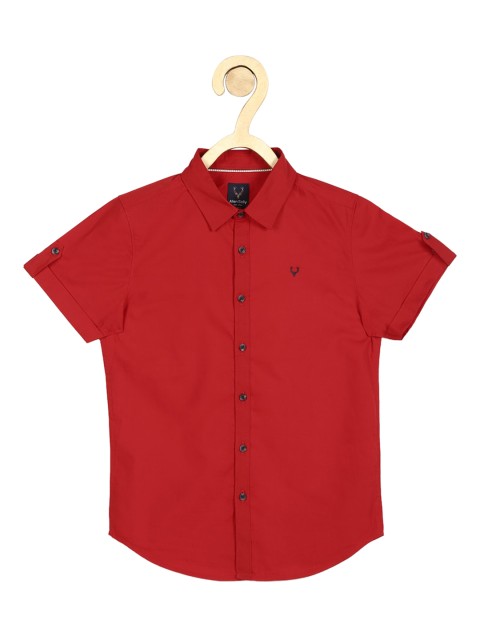 

Allen Solly Junior Boys Red Slim Fit Opaque Casual Shirt
