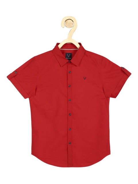 

Allen Solly Junior Boys Red Slim Fit Pure Cotton Casual Shirt