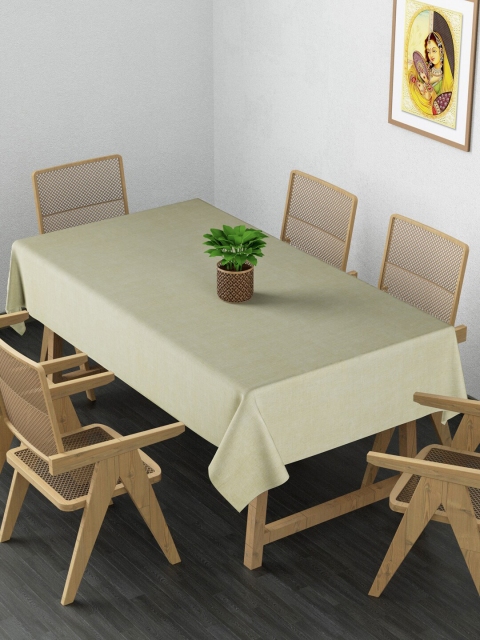 

Clasiko Green Solid Pure Cotton Rectangular 6-Seater Table Cloth Cover