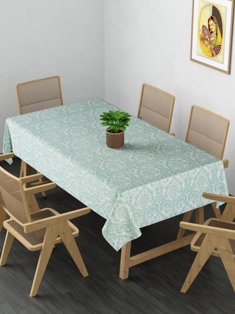 

Clasiko White & Green Printed Pure Cotton 6-Seater Rectangular Table Cover