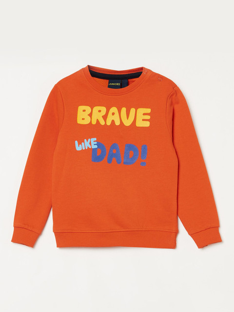 

Juniors by Lifestyle Boys Orange Printed Sweatshirt