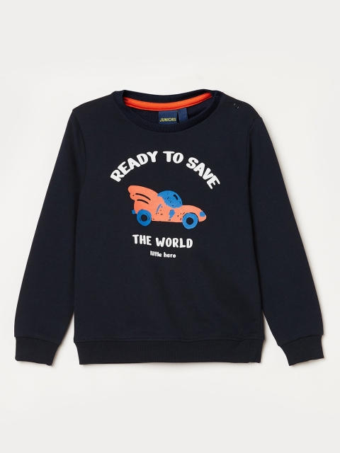 

Juniors by Lifestyle Boys Navy Blue Printed Sweatshirt