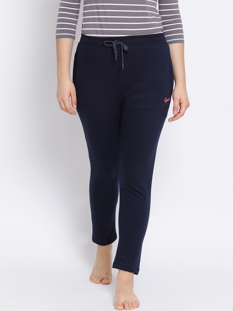 

LYRA Women Navy Blue Solid Lounge Pants