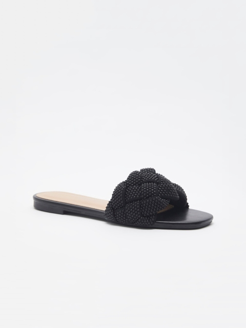 

shoexpress Women Black Open Toe Flats