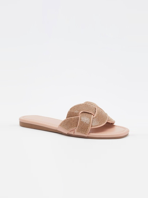 

shoexpress Women Pink Open Toe Flats with Bows