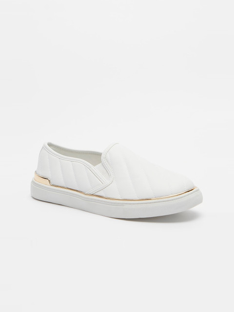 

shoexpress Women White Slip-On Sneakers