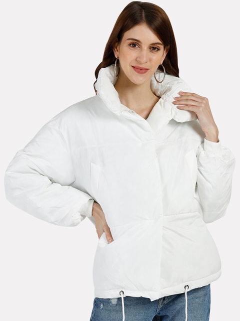 

iki chic Women White Puffer Jacket