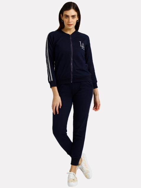 

iki chic Women Blue & White Sweatshirt With Trousers