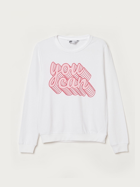 

Fame Forever by Lifestyle Girls Off White & Pink Printed Sweatshirt