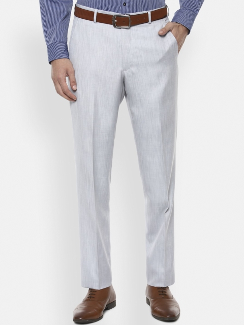 

Van Heusen Men Grey Formal Trousers