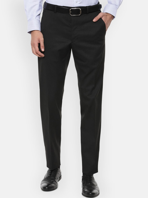 

Van Heusen Men Black Slim Fit Formal Trousers