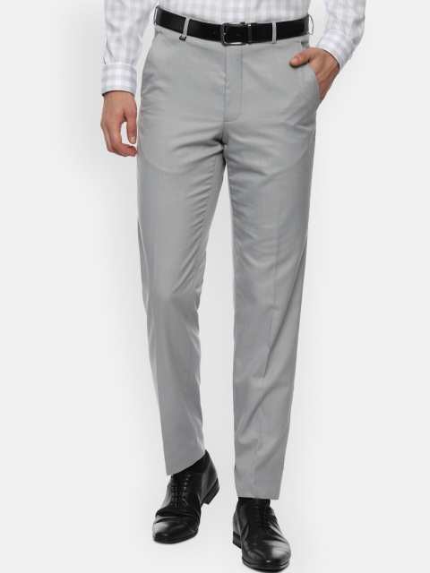 

Van Heusen Men Grey Formal Trousers