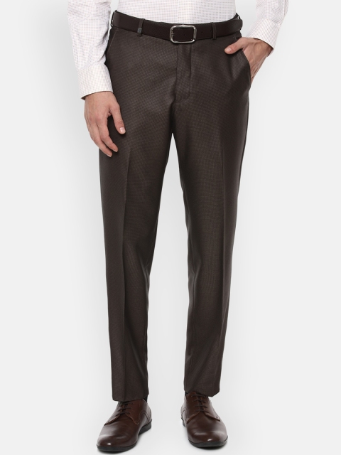 

Van Heusen Men Brown Formal Trousers