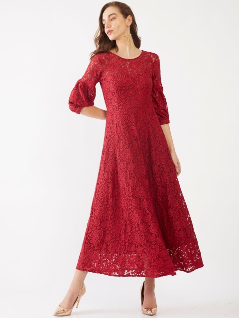 

Zink London Red Lace Maxi Dress