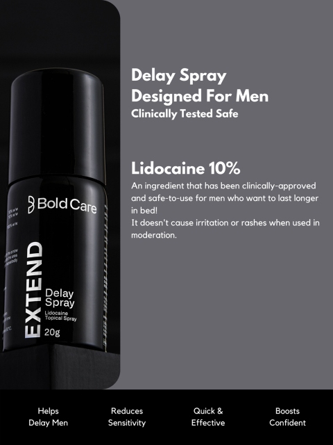 

Bold Care Mens Bold Care Topical Delay Spray 57g, Black