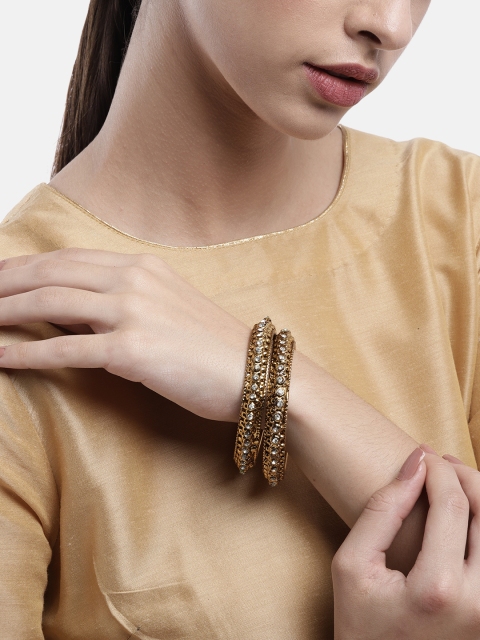 

Anouk Set of 2 Gold-Plated Stone-Studded Bangles