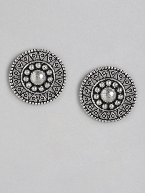 

Anouk Oxidised Silver-Plated Oversized Circular Studs