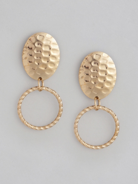 

Anouk Gold-Plated Hammered Geometric Drop Earrings