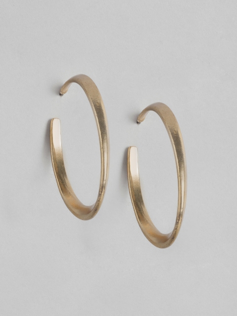 

Anouk Gold-Plated Oval shaped Half Hoops