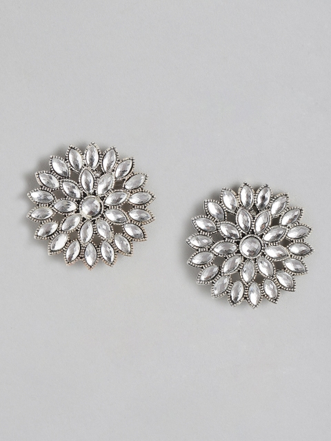 

Anouk Silver-Plated Floral Studs Earrings